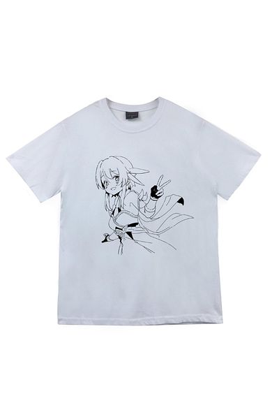 fame-stoned Genshin Impact Anime Printed Unisex 100% βαμβακερό λευκό μπλουζάκι