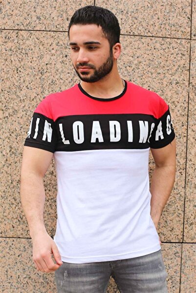 Madmext Ανδρικό λευκό μπλουζάκι - 2974