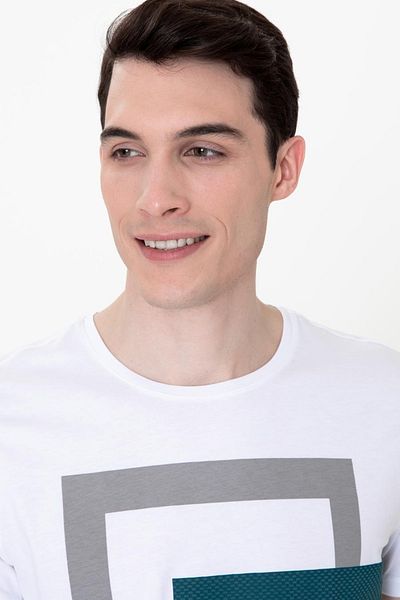 Pierre Cardin Λευκό T-shirt Slim Fit Crew Neck