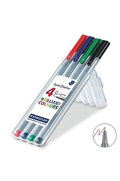Staedtler Triplus Fineliner Pen 0.3mm 4 COLORS SET