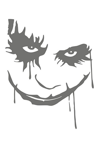 Quart Aksesuar ملصق وجه الجوكر مقاس 25 × 20 سم على الزجاج الأمامي للسيارة