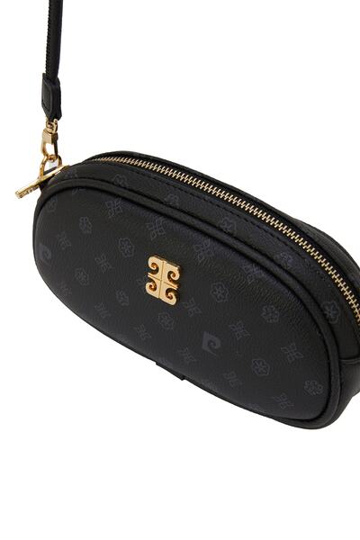 Pierre Cardin Siyah Monogram Kadın Omuz Çantası 05PO22Y1555