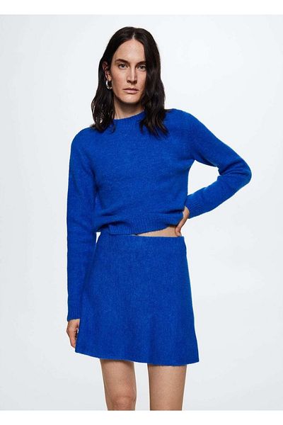 MANGO Woman Flared Knitwear Skirt