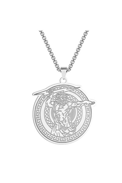 canaygun قلادة زيوس ميدالية 316 لتر من الفولاذ الأصلي