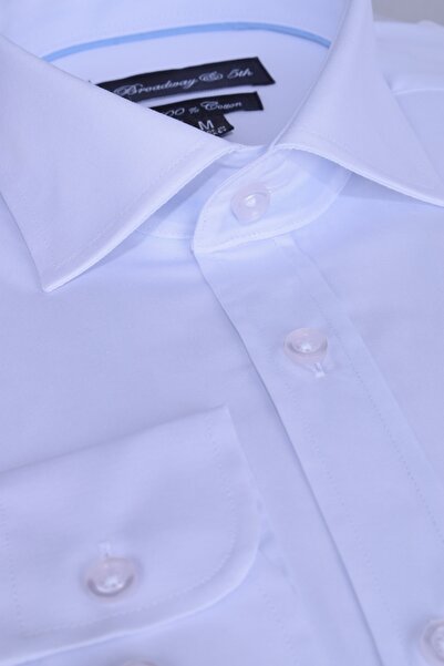 Ottomoda Pamuklu Düz Uzun Kollu Regular Italyan Yaka Erkek Gömlek,b5-008