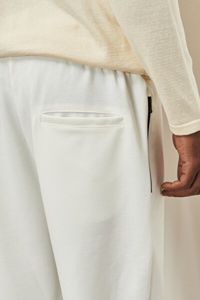 AC&Co / Altınyıldız Classics Men's White Standard Fit Regular Cut Pocket Sweatpants