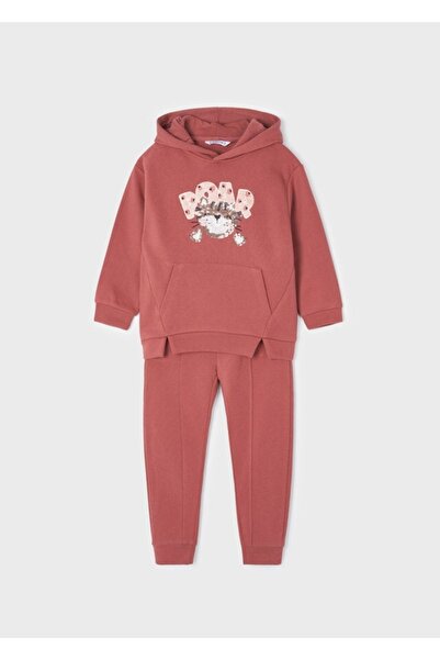 MAYORAL طقم بدلة رياضية مكونة من قطعتين بتفاصيل أسد للفتيات