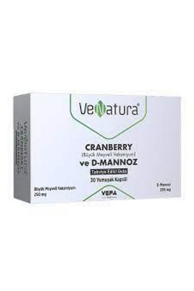 VeNatura 30 Soft Capsules Food Supplement Containing Cranberry and D-Mannoz