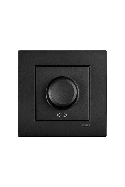 Tamer Elektrik Viko Artline Novella Black Rotary Dimmer 600w With Frame -92605520