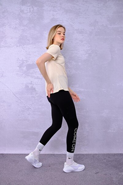 ESPİNA Örme Kumaş Bisiklet Yaka T-shirt
