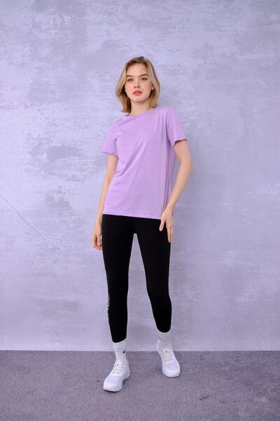 ESPİNA Örme Kumaş Bisiklet Yaka T-shirt