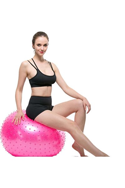 Deez Spor Dikenli Yoga Pilates Aeorobik Jimnastik Topu 65 Cm Pembe Deez10484