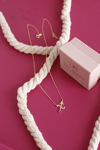 Lia Berto Altın Kaplama Yay Burç 925 Ayar Gümüş Kolye