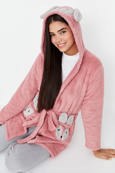Trendyol Collection Dressing Gown - Pink - Midi