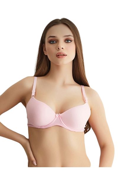 MODALADY Γυναικεία Micro Fabric Unfilled Underwire Daily σουτιέν σε σκόνη