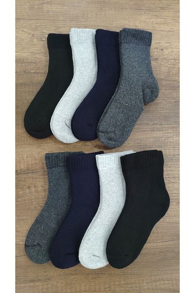 Leement socks Детски 8 чифта дебели хавлиени термочорапи Безшевни премиум серия