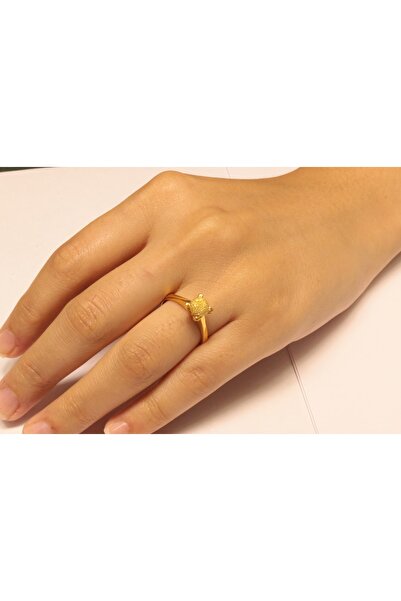 Hakan Güler Kuyumculuk 14 Ayar Altın Tek Top Taşsız Yüzük