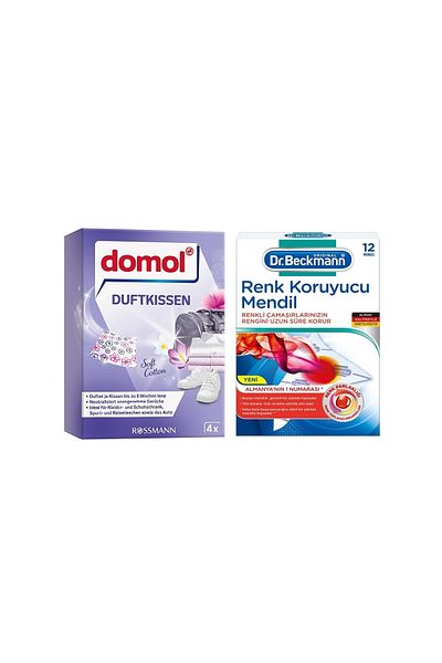Dr.Beckmann Color Protective Wipes 12 Pcs + Domol Laundry and Textile Products Special Fragrance Sachets