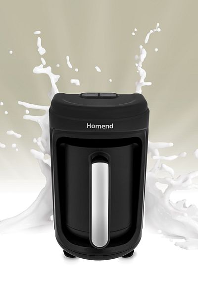 HOMEND Pottoman Milk In 1873h Turkish Coffee Machine with Milk Black Metal
