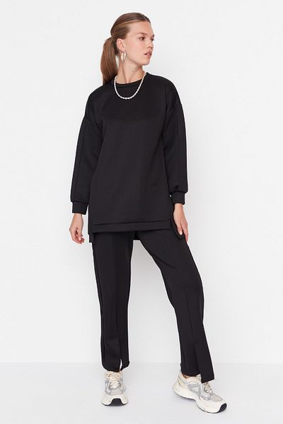 Trendyol Modest Oversize Scuba Tunic and Trousers Set - Slit Detail, TCTAW23US00201