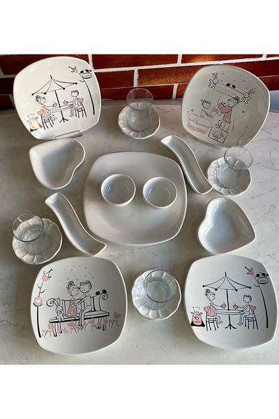 Keramika 19 Piece Sweet Dream Breakfast Set