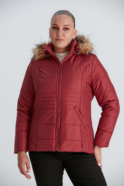 RMG Hooded Plus Size Quilted Coat