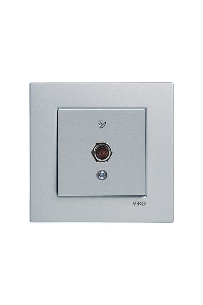 Tamer Elektrik Viko Artline Novella Silver Satellite Socket with Frame with F Connector -92605097