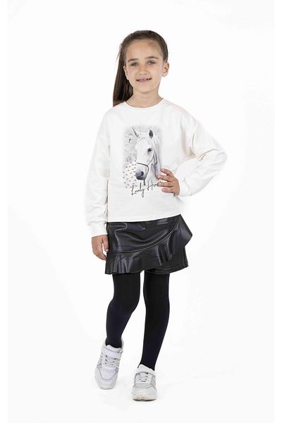 best kids Girl's Ecru Printed Sweatshirt