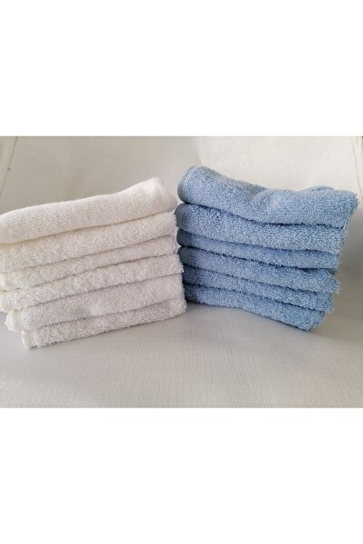 MEŞELİ TEKSTİL 12 Pieces Multi-Purpose Hand Towels Travel Towels School Towels Ablution Towels Kitchen Towels 30X30 cm