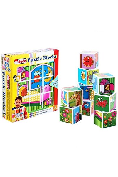 DEDE Resimli Küpler - Küplerden Puzzle Yapboz Oluşturma Çocuklar Ve Bebekler Için Eğitici Oyuncak