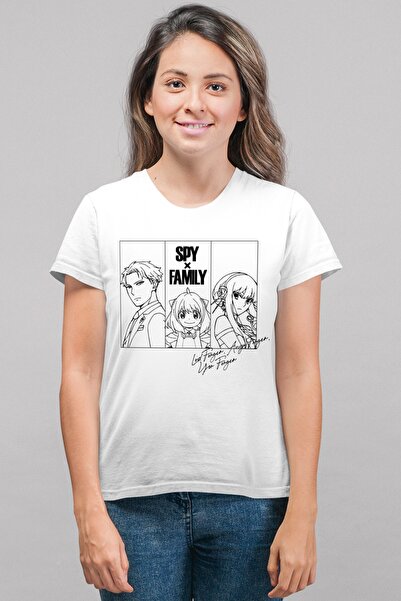 ROCKANDROLL Spy Family bela majica kratkih rukava za žene T-shirt