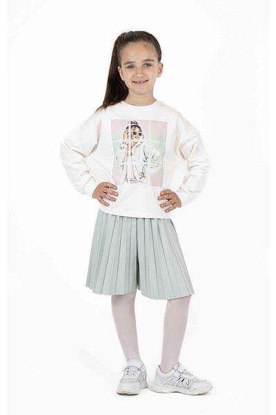 best kids Girl's Ecru Printed Sweatshirt