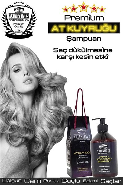VALENTINES PROFESSIONAL Premium Ponytail Shampoo - 2-Pack Deal, Anti-Hair Loss, Special Formula