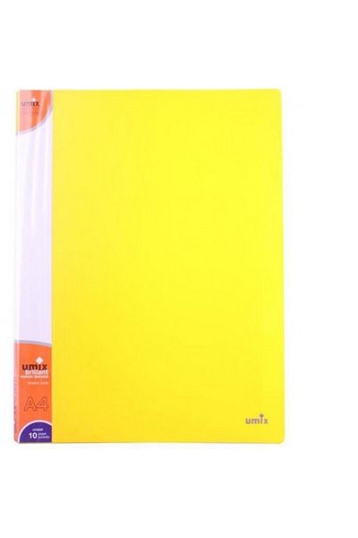 Umix ملف عرض لامع أصفر مكون من 10 قطع - DS-597