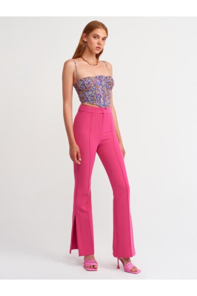 Dilvin 7002 Slit Flared Leg Παντελόνι-φούξια
