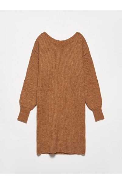 Dilvin 90122 فستان تريكو بياقة قارب-جملي