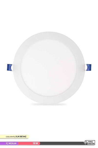 ACK Led Dünyam 18w Sıva Altı Yuvarlak Led Panel Armatür Beyaz Gövde 4000k Ilı...