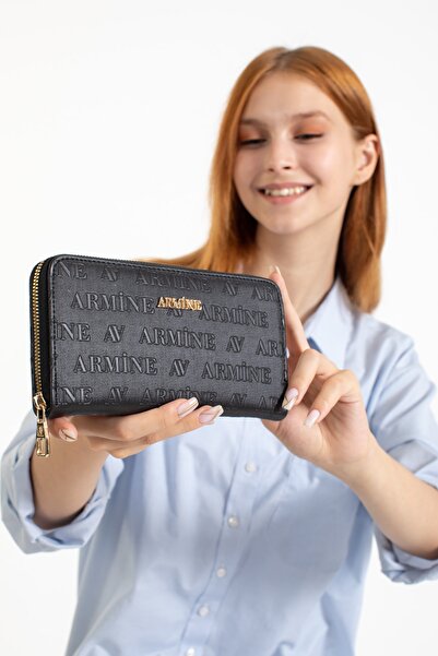 Armine C05 Lazer Kadın Cüzdan Siyah
