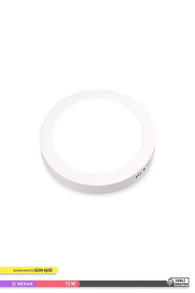 ACK 12w Surface Mounted Round Led Panel Fixture 3000k Daylight