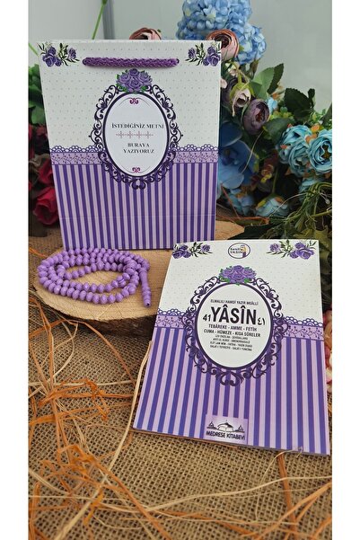 Medrese Yayınları 100 Lü Karton Çantalı Yasin Cüzü Kitabı Gül Kokulu Telefond...