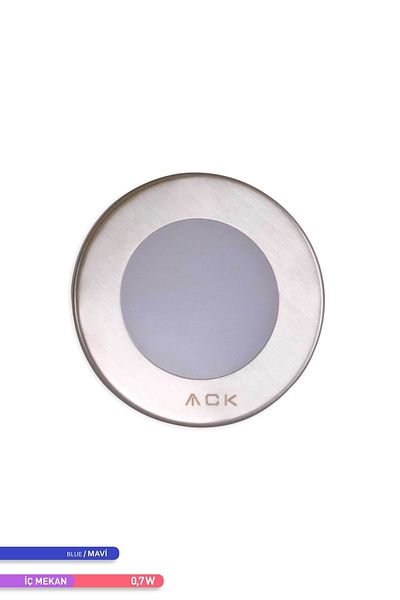 ACK 1.5w Led Stair-Wall Fixture Round Blue Light