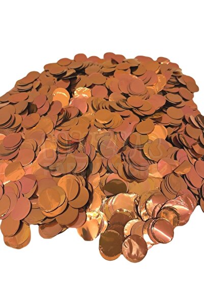 Huzur Party Store 10 Gram Rose Gold Copper Balloon - Transparent Flake Palu with Confetti