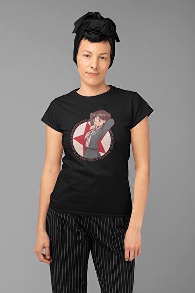 ErTaPassage Negru Coreea de Nord Anime cu imprimeu Femei tricou - T2677159