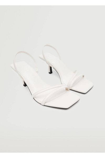 MANGO Woman Sandale din piele cu toc