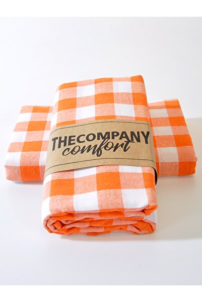 The Company Kareli Piknik Masa Ve Yer Örtüsü Turuncu 160x160.