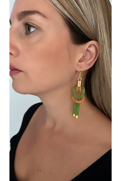 Kutcha Accessories Double Color Light Earrings, Daily Earrings