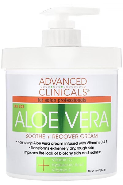 Advanced Clinicals كريم الصبار للوجه والجسم 454 جرام