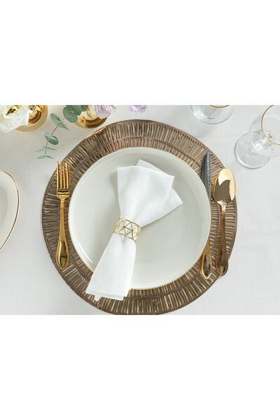 English Home Torino Porselen Servis Tabağı 27 Cm Gold