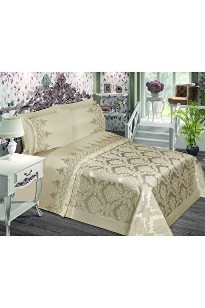 Çalışkan Çeyiz Evi طقم بيكيه شمواه فرنسي من Sultan 6 قطع - مزدوج 230x240