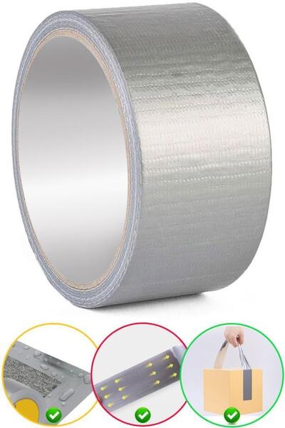 Telvesse Bondit Güçlü Takviye Tamir Bandı Duct Tape Gri 48x10 Metre